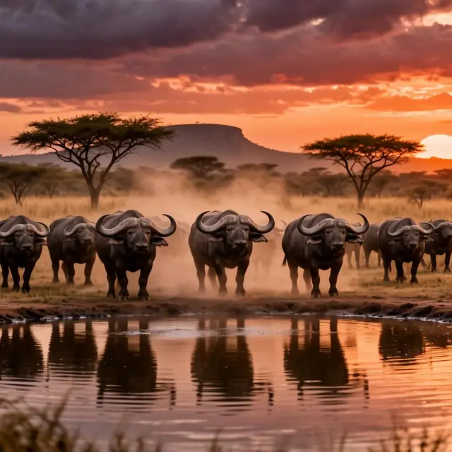 Cape buffalo in the Pilanesberg National Park